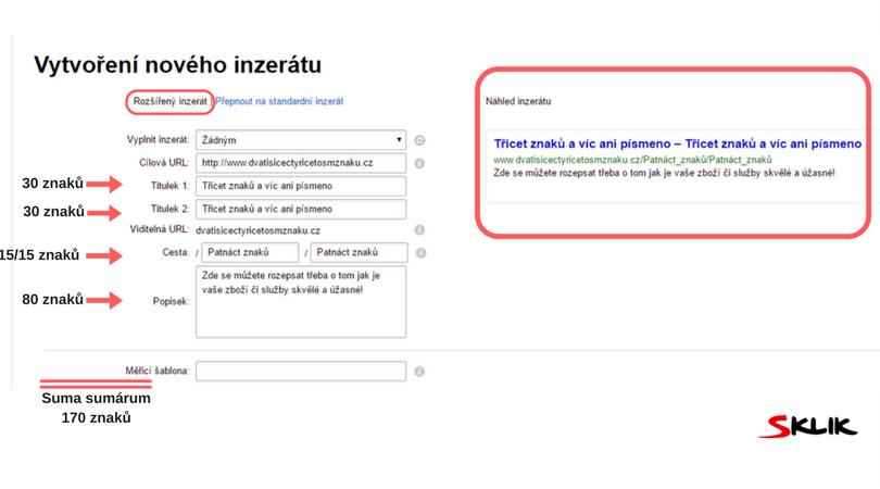 Nový formát Sklik inzerátu