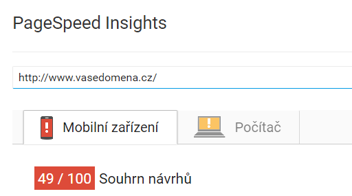 rychlost načítání webu