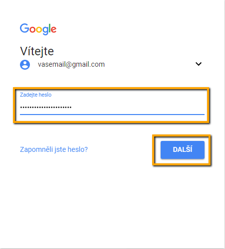 přihlášení do Google analytics