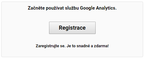 Registrace do Google Analytics
